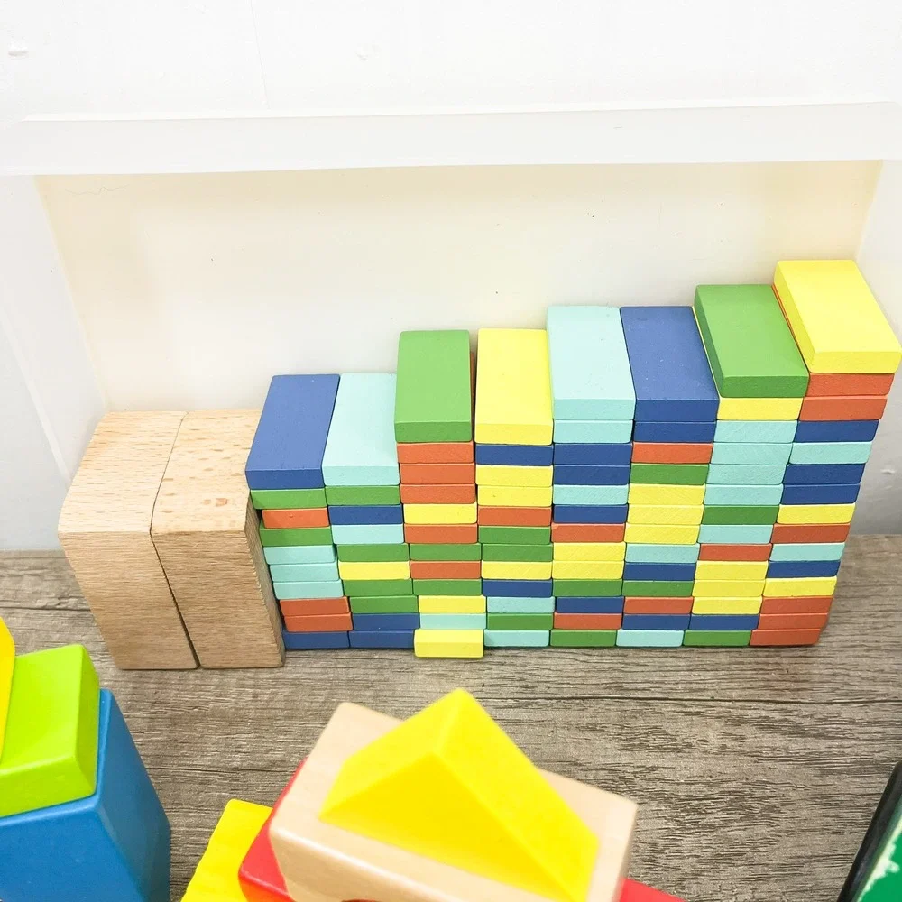 Montessori Wooden Building Blocks, Melissa and Doug Dump Truck and Wood Blocks